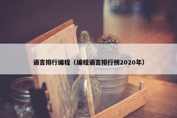 语言排行编程（编程语言排行榜2020年）