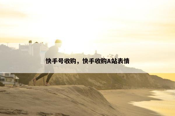 快手号收购，快手收购A站表情