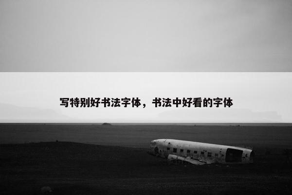 写特别好书法字体，书法中好看的字体