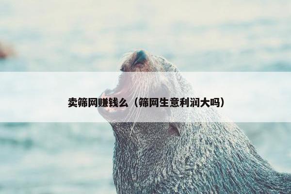 卖筛网赚钱么（筛网生意利润大吗）