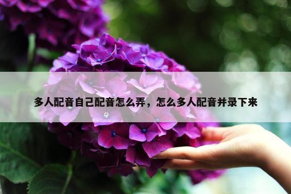 多人配音自己配音怎么弄，怎么多人配音并录下来
