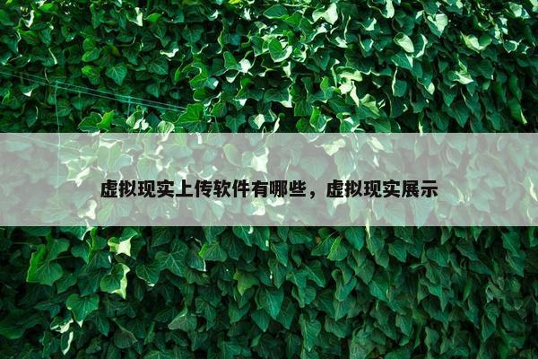 虚拟现实上传软件有哪些，虚拟现实展示