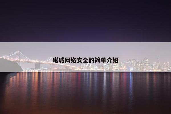 塔城网络安全的简单介绍