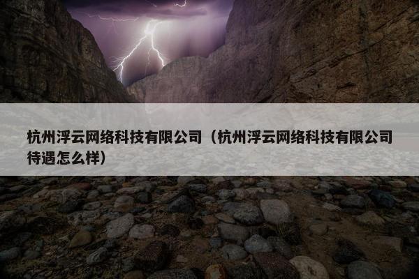 杭州浮云网络科技有限公司（杭州浮云网络科技有限公司待遇怎么样）