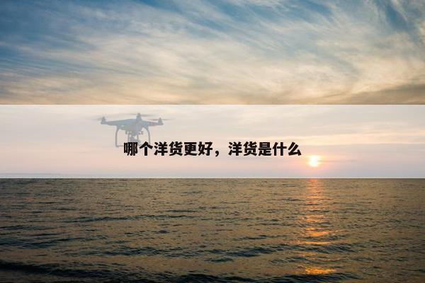 哪个洋货更好，洋货是什么