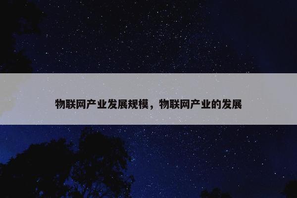 物联网产业发展规模，物联网产业的发展