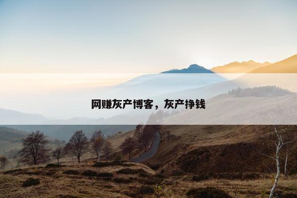 网赚灰产博客，灰产挣钱