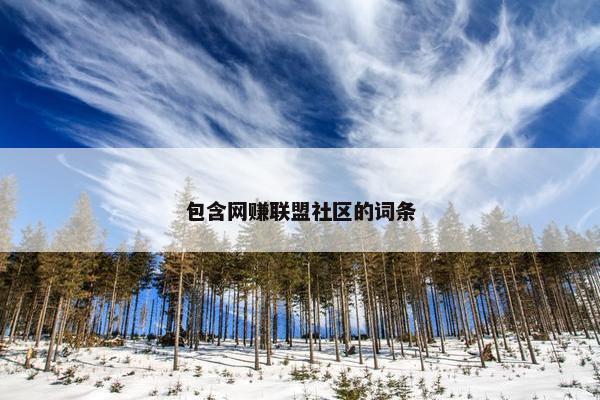 包含网赚联盟社区的词条