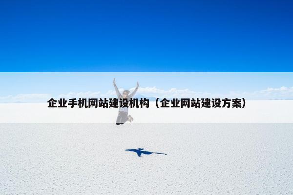 企业手机网站建设机构（企业网站建设方案）