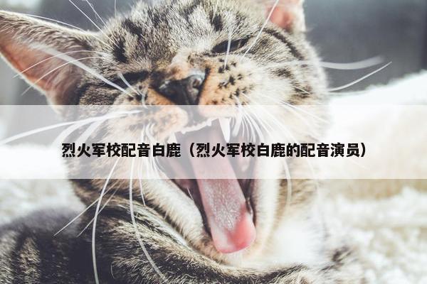 烈火军校配音白鹿（烈火军校白鹿的配音演员）