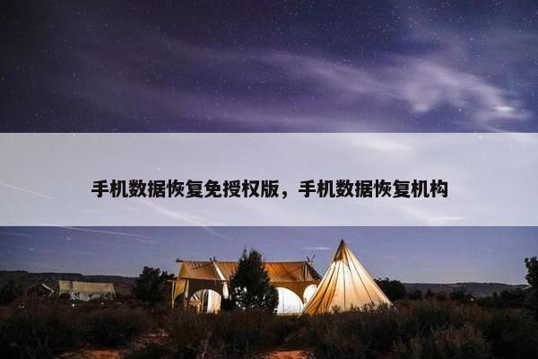 手机数据恢复免授权版，手机数据恢复机构