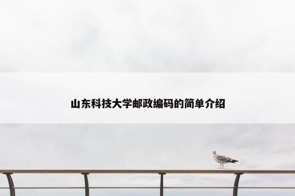 山东科技大学邮政编码的简单介绍