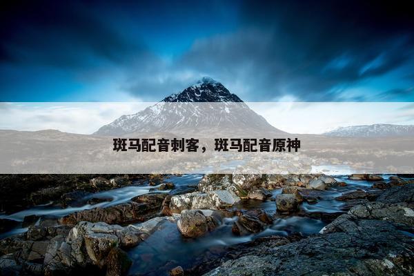 斑马配音刺客，斑马配音原神