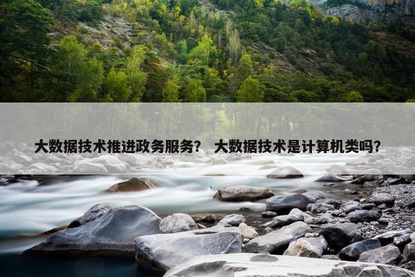 大数据技术推进政务服务？ 大数据技术是计算机类吗？