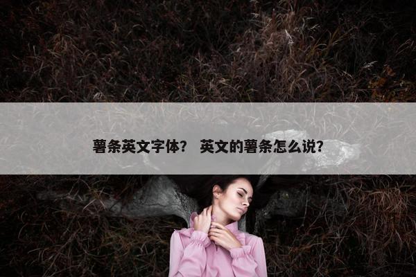 薯条英文字体？ 英文的薯条怎么说？