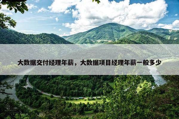 大数据交付经理年薪，大数据项目经理年薪一般多少