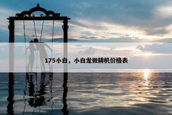 175小白，小白龙微耕机价格表