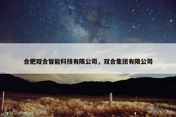 合肥双合智能科技有限公司，双合集团有限公司