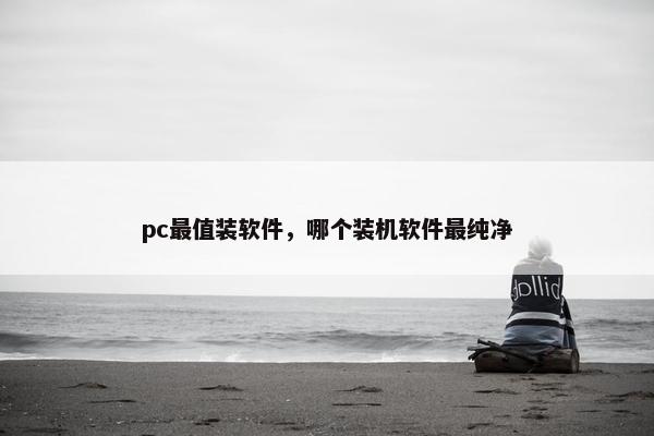 pc最值装软件，哪个装机软件最纯净
