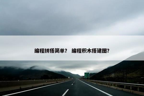 编程拼搭简单？ 编程积木搭建图？