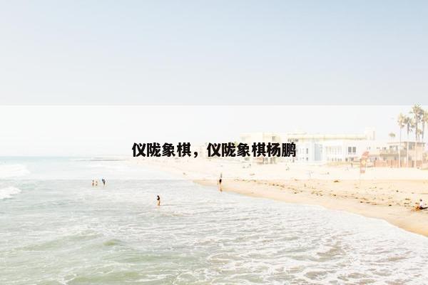 仪陇象棋，仪陇象棋杨鹏