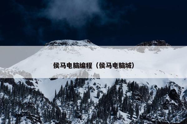 侯马电脑编程（侯马电脑城）