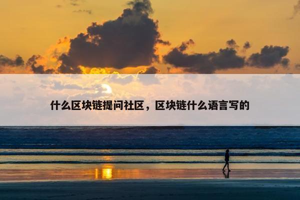 什么区块链提问社区，区块链什么语言写的