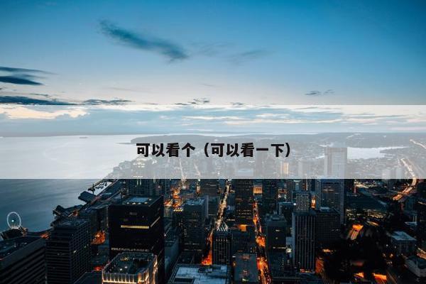 可以看个（可以看一下）