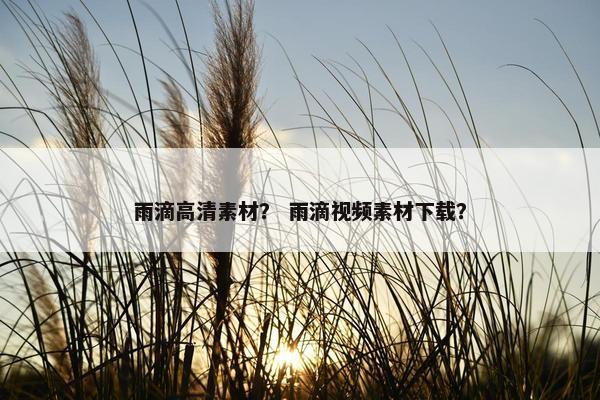 雨滴高清素材？ 雨滴视频素材下载？