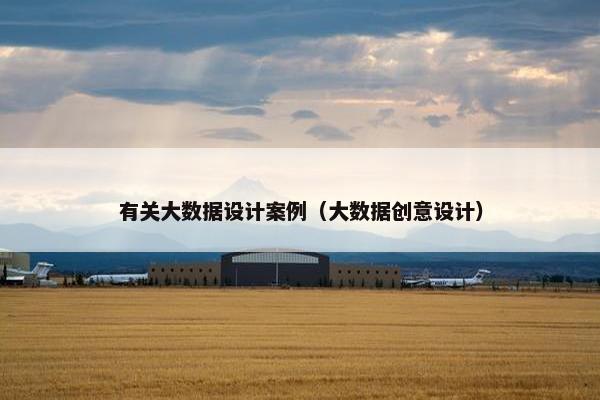 有关大数据设计案例（大数据创意设计）