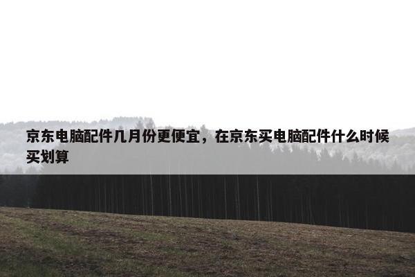 京东电脑配件几月份更便宜，在京东买电脑配件什么时候买划算