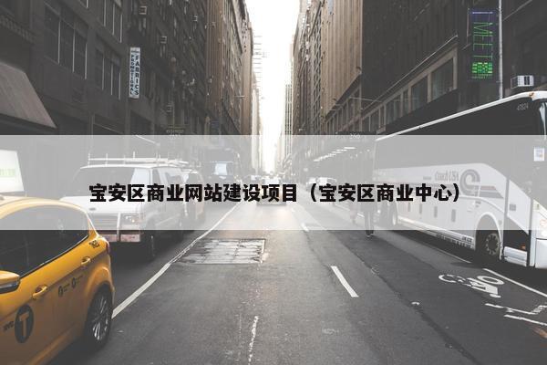 宝安区商业网站建设项目（宝安区商业中心）