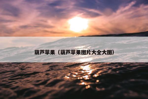 葫芦苹果（葫芦苹果图片大全大图）