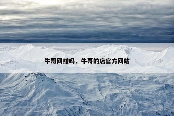 牛哥网赚吗，牛哥的店官方网站