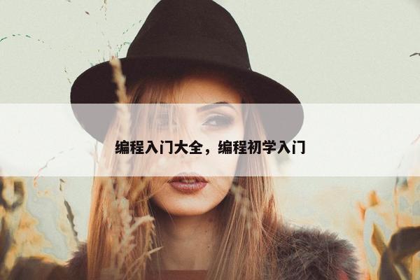 编程入门大全，编程初学入门