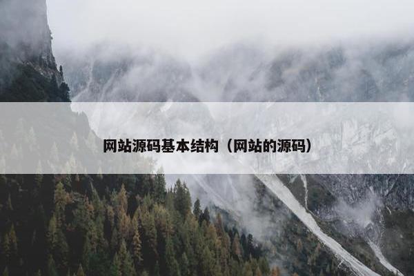 网站源码基本结构（网站的源码）