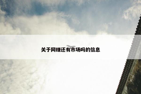 关于网赚还有市场吗的信息