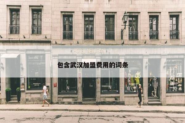 包含武汉加盟费用的词条