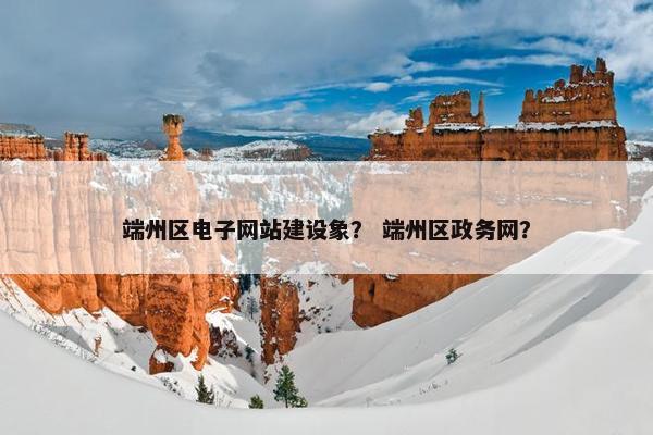 端州区电子网站建设象？ 端州区政务网？