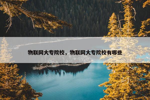 物联网大专院校，物联网大专院校有哪些
