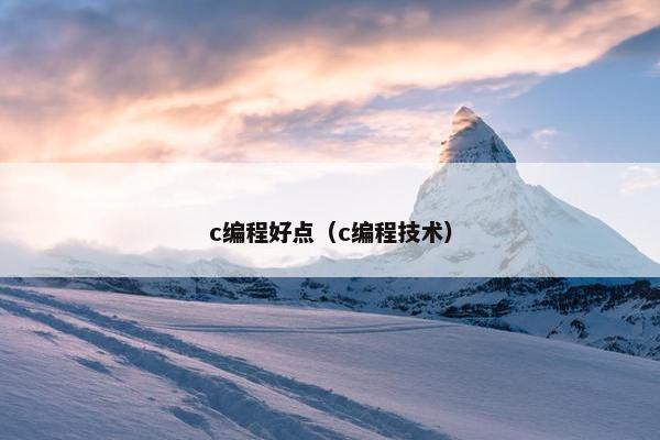 c编程好点（c编程技术）