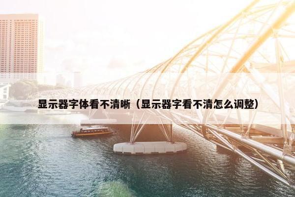 显示器字体看不清晰（显示器字看不清怎么调整）