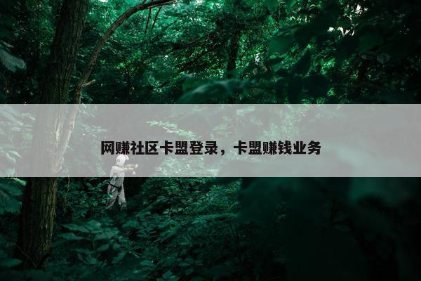 网赚社区卡盟登录，卡盟赚钱业务