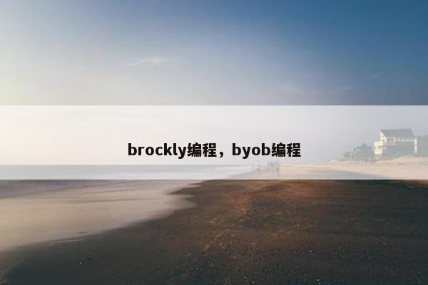 brockly编程，byob编程
