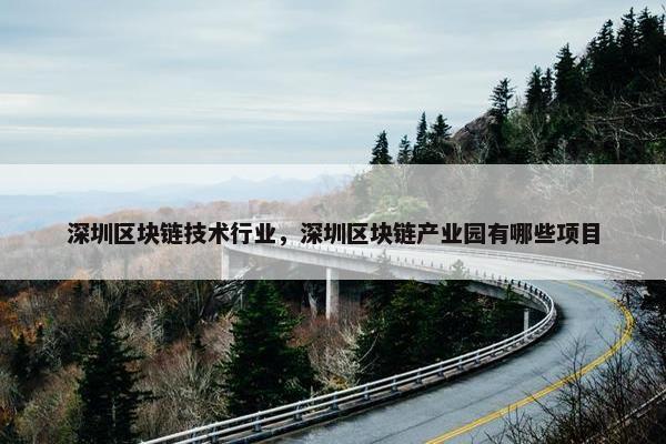 深圳区块链技术行业，深圳区块链产业园有哪些项目