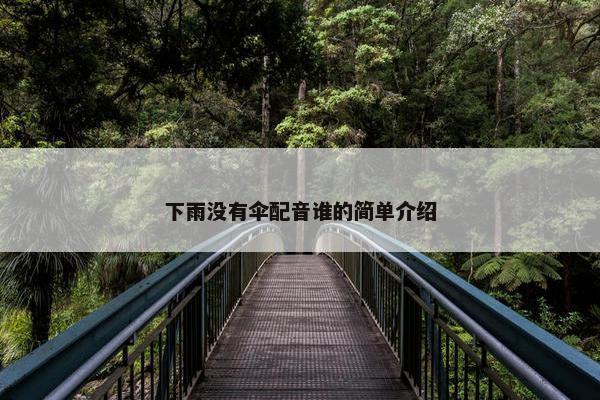 下雨没有伞配音谁的简单介绍