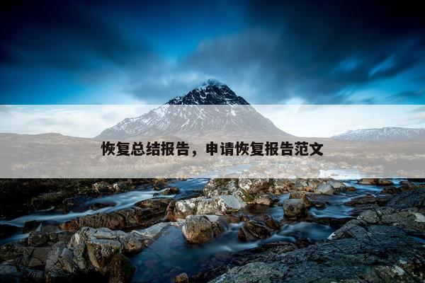 恢复总结报告，申请恢复报告范文