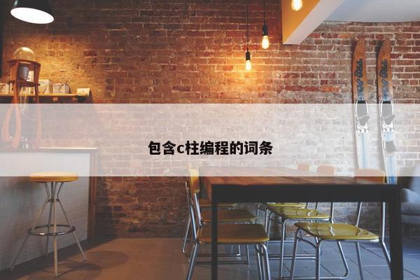 包含c柱编程的词条