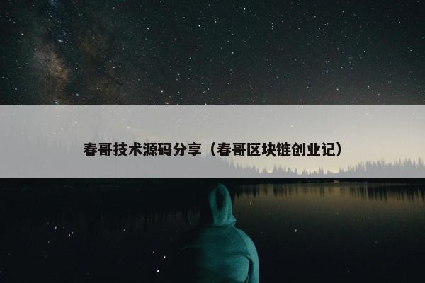 春哥技术源码分享（春哥区块链创业记）