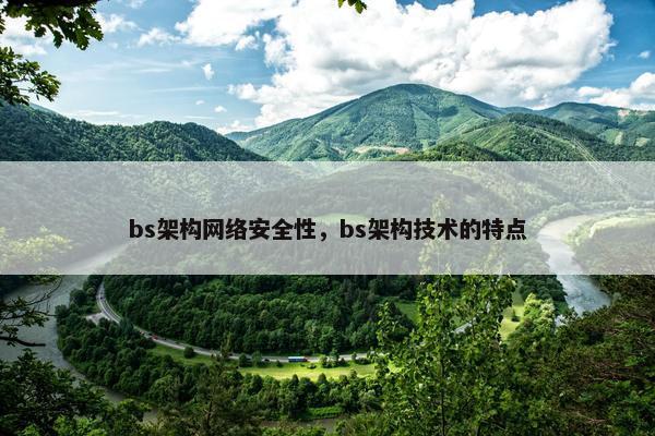 bs架构网络安全性，bs架构技术的特点